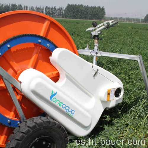 Pequeño sistema de riego de carrete de manguera de agua para jardín